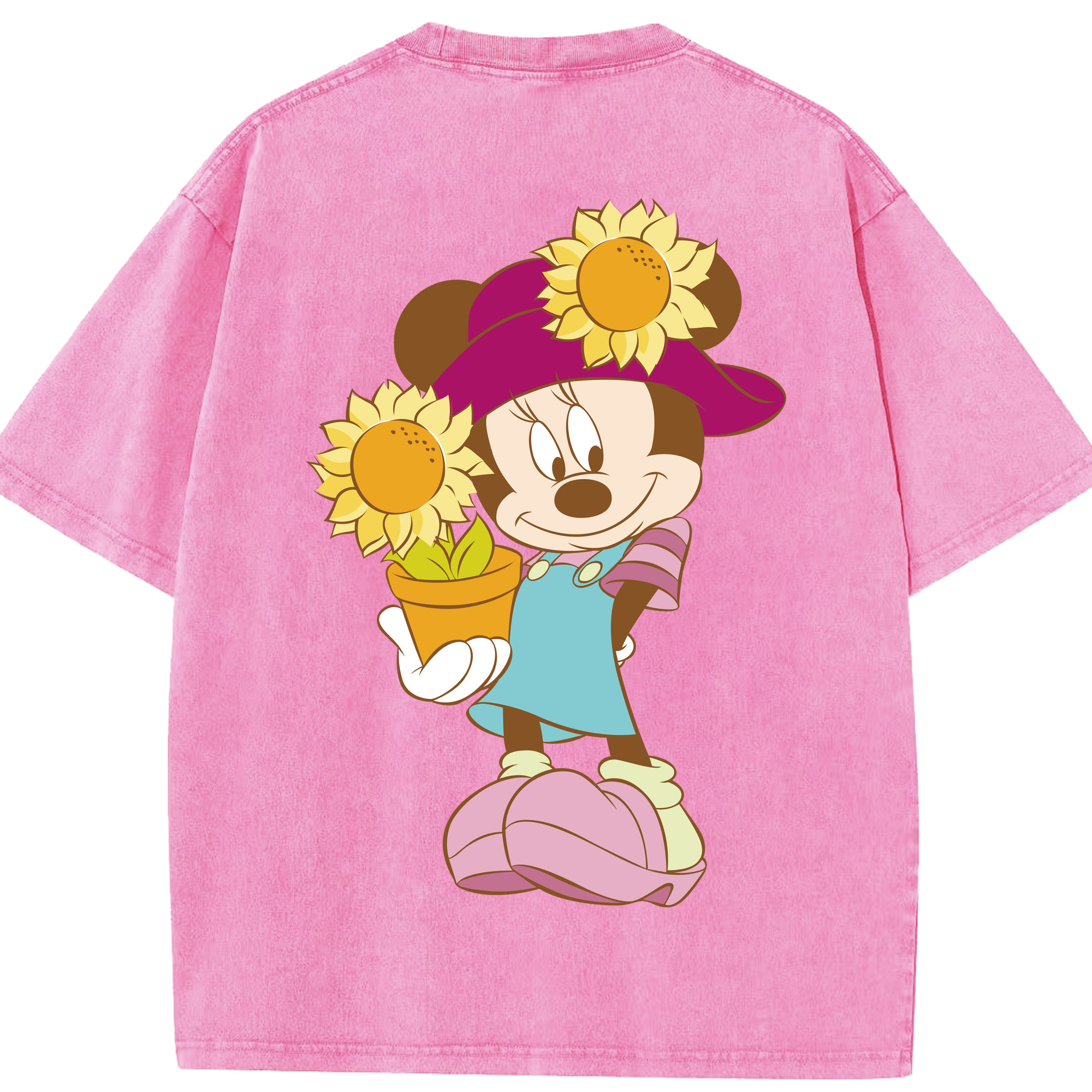 （画像用） ミッキーマウス Mickey Mouse 綿100% ヴィンテージ風 半袖Tシャツ（背面プリント）